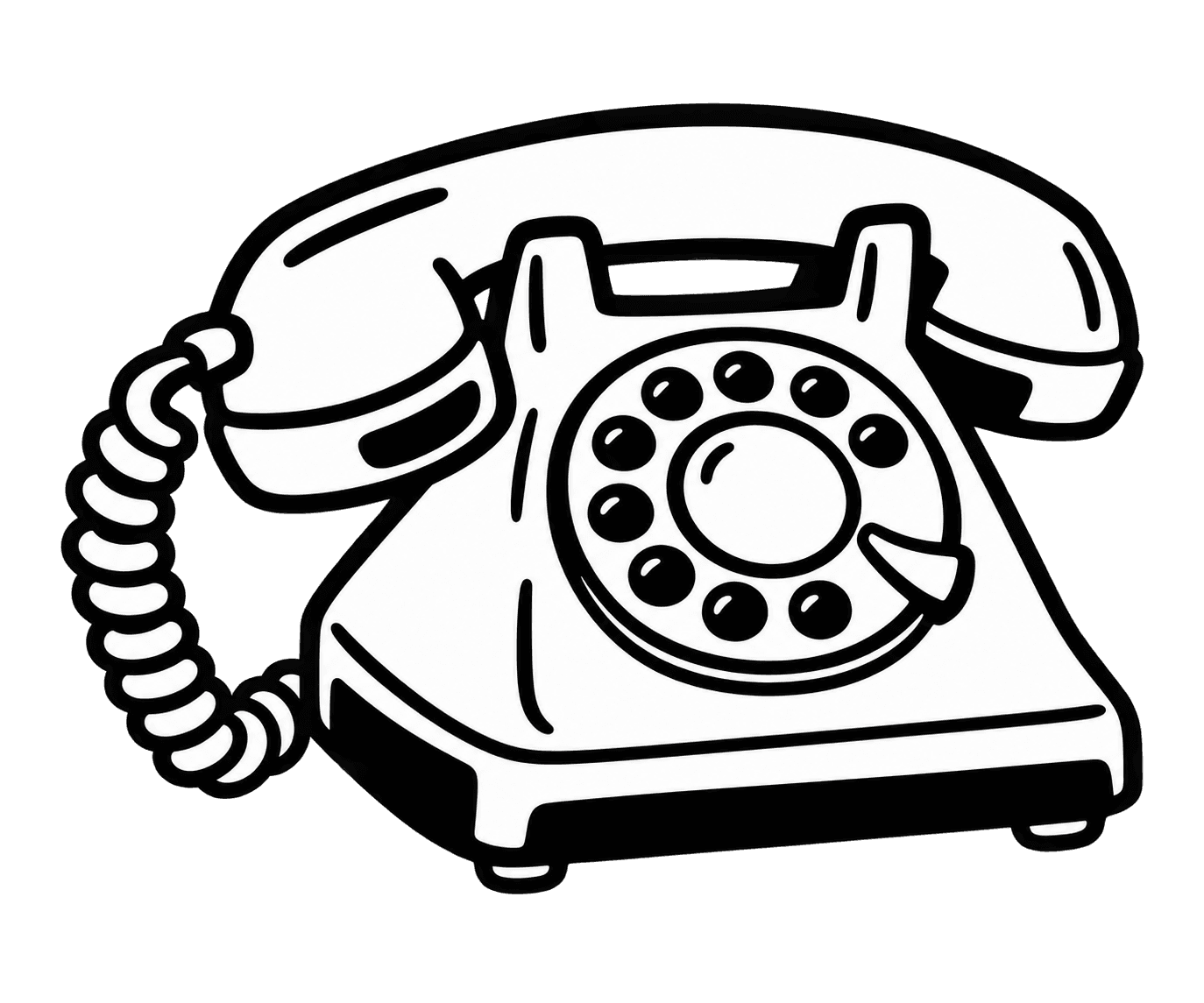 Illustration of a rotary telephone